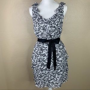 White House Black Market Black and White Mini Dress